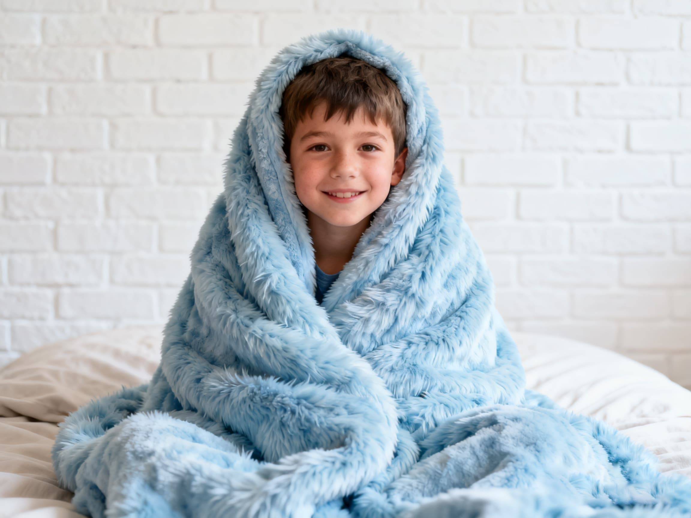 Experience Cozy Luxury with Our Sky Blue Blanket