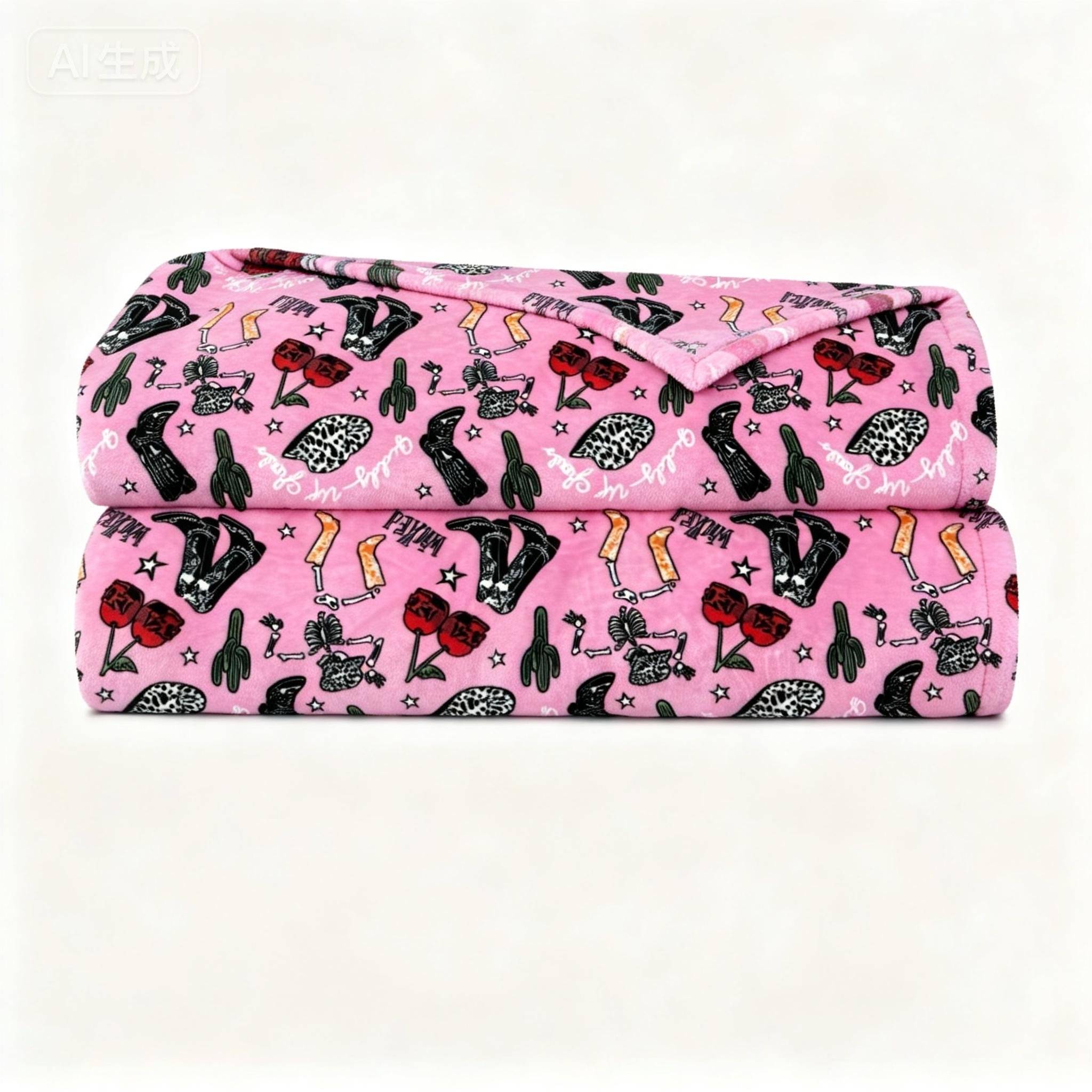 Soft Warm Flannel Fleece Blanket for Home and Sofa