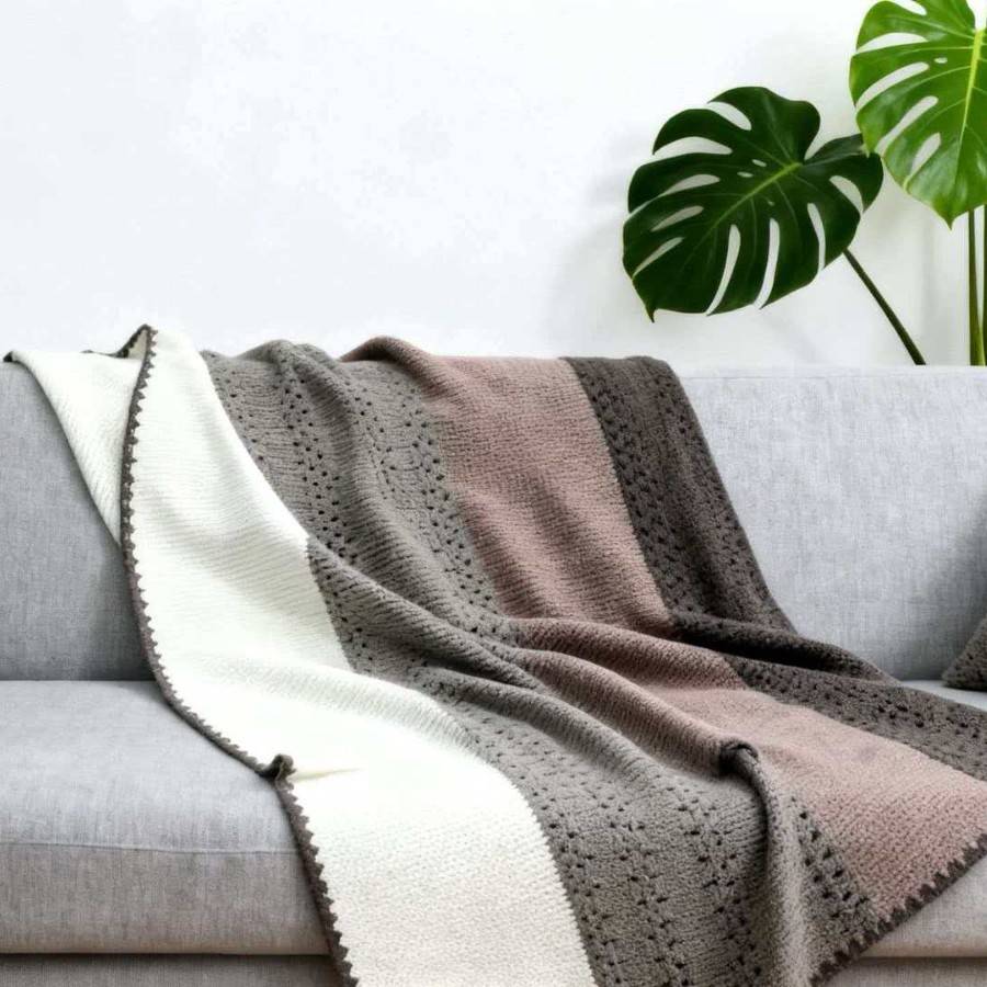 Knitted Blanket Soft Breathable Throw for Sofa and Bed
