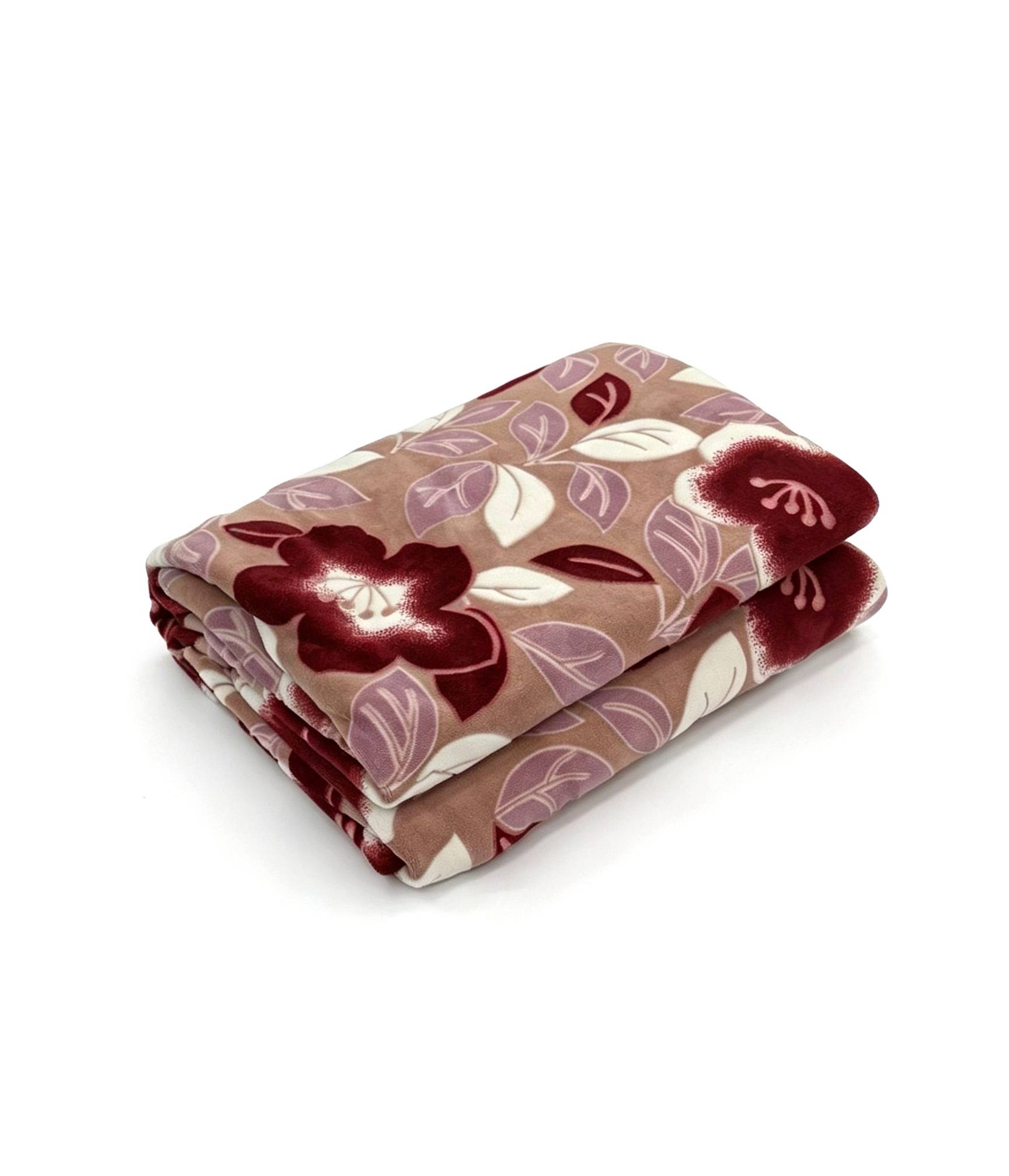 Vintage Floral Flannel Blanket, Ultra Soft Lightweight Warm Bed Blanket for All Seasons