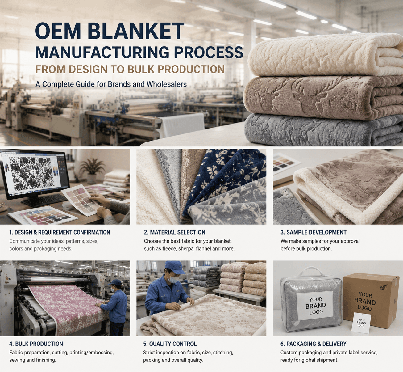OEM Blanket Manufacturing Process: From Design to Bulk Production