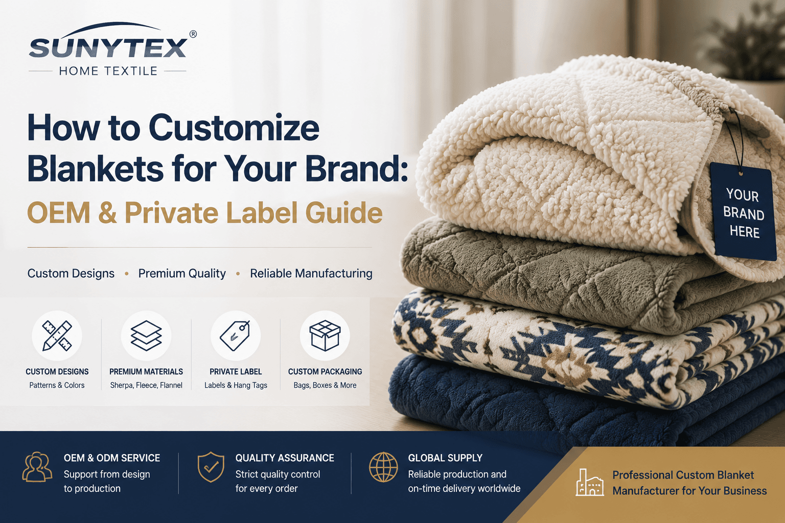 How to Customize Blankets for Your Brand: OEM & Private Label Guide